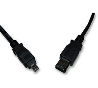 PROSIGNAL FireWire 6 Pin to 4 Pin Cable 2m IEEE 1394 Lead Black