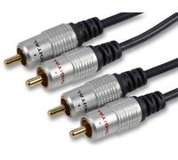 ProSignal Pro Signal - 1M Black 2X Phono (Rca) Plugs To 2X Phono (Rca) Plugs Hq Lead