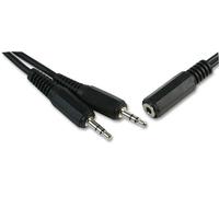ProSignal Pro Signal - 2X 3.5mm Stereo Jack Plugs To 3.5mm Socket Lead, 1.8M Black
