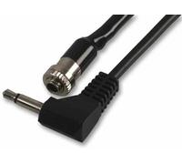 ProSignal Pro Signal - 3.5mm Mono Jack Socket To 90Degree Plug Lead, 2M Black