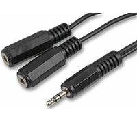 ProSignal Pro Signal - 3.5mm Stereo Jack Plug To 2X Sockets Headphone Splitter, 1.5M Black