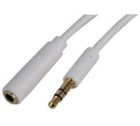 ProSignal Pro Signal - 3.5mm Stereo Jack Slim Extension Lead, 1.5M White