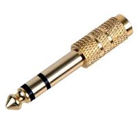 ProSignal Pro Signal - 3.5mm Stereo Jack Socket To 6.35mm Stereo Jack Plug Adaptor, Gold