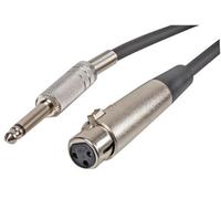 ProSignal Pro Signal - 3 Pin Xlr Socket To 6.35mm (1/4") Mono Jack Plug Lead, 5M Black