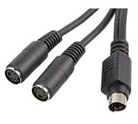 ProSignal Pro Signal - 4 Pin Mini Din (S-Vhs) Male To 2X Female Adaptor Lead