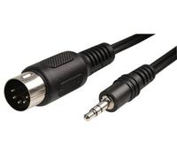 ProSignal Pro Signal - 5 Pin 180Degree Din To 3.5mm Stereo Jack Lead, 2M Black