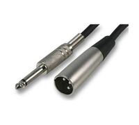 ProSignal Pro Signal - 6.35mm (1/4") Mono Jack Plug To 3 Pin Xlr Plug Lead, 1M Black