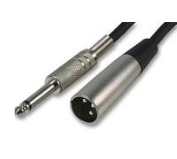 ProSignal Pro Signal - 6.35mm (1/4") Mono Jack Plug To 3 Pin Xlr Plug Lead, 5M Black