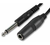 ProSignal Pro Signal - 6.35mm (1/4") Mono Jack Plug To Socket Lead, 6M Black