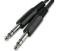ProSignal Pro Signal - 6.35mm (1/4") Stereo Jack Plug To Plug Lead, 1.5M Black