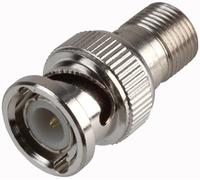 ProSignal Pro Signal - Bnc Plug To F Type Socket Adaptor, Nickel Plated Brass Body