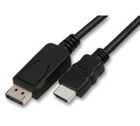 PRO SIGNAL - DisplayPort Male to HDMI Male Lead, 1.8m Black