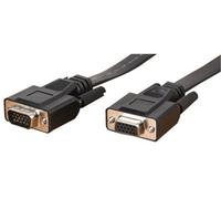 PRO SIGNAL - Flat VGA Male to Female Extension Lead, 1m Black