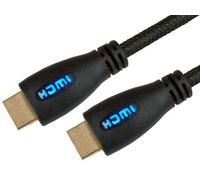 ProSignal Pro Signal High Speed Hdmi Lead Male To Male, Blue Led Display, Braided 5M Black