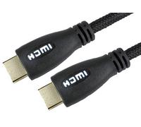 ProSignal Pro Signal High Speed Hdmi Lead Male To Male White Led Display Braided 1M Black