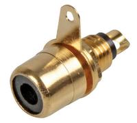 ProSignal Pro Signal - Rca Phono Chassis Mount Socket, Black, Gold Plated