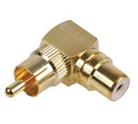 ProSignal Pro Signal - Rca Phono Socket To Rca Phono Plug Adaptor, Right Angle, Gold Plated