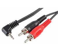 ProSignal Pro Signal Right Angled 2.5mm Stereo Jack Plug To 2X Phono (Rca) Plugs Lead 2M