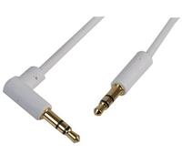 ProSignal Pro Signal - Slim 3.5mm Stereo Jack Plug To 90 Degree Jack Plug Lead, 1.5M White