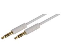 ProSignal Pro Signal - Slim 3.5mm Stereo Jack Plug To Plug Lead, 1M White