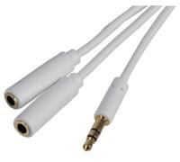 ProSignal Pro Signal Slim 3.5mm Stereo Plug To 2X 3.5mm Stereo Socket Splitter Lead 7.5M