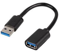 Pro Signal PSG91625 USB 3.0 A Male to Female Extension Lead, 0.15 m, Black