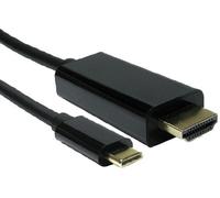 Phone/Laptop to TV USB Type C to HDMI Lead 4K 60Hz UHD Cable 1m/2m/3m/5m Black