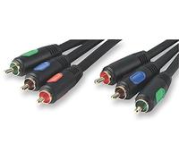 PROSIGNAL RGB RCA Cable 1m 3 Phono Male to Male Component AV Lead | Enjoy reliable RGB component video connections with gold-plated plugs and pure copper conductors.