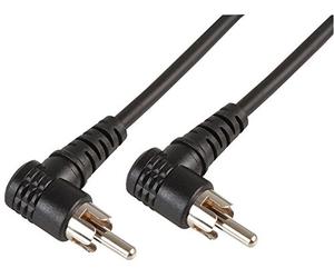 PROSIGNAL Right Angle RCA Audio Cable 1m Male to Male Phono Lead