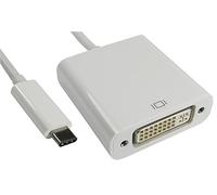 PROSIGNAL USB3C-DVICAB USB-C to DVI Adaptor White - Male to Female, 1080p Support