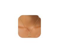 PROSILVER Gold Plated Necklace for Women - Celtic Knot Triquetra Pendant with Adjustable Chain S925 Sterling Silver Celtic Infinity Love Jewelry with Gift Box