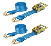 Prosolve Warrior J Hook Ratchet Strap Heavy Duty 50mm X 7M Pair 2000Kg Weight