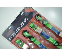 ProSolve Warrior Ratchet Straps 25mm x 5mtr x 750kg Pack of 4 Green
