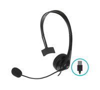 PROSOUND Wired Office USB A Headset, Single Ear Mono Stereo Telephone Headphones for PC/Laptop/Chromebook, Teams, Zoom, business meetings, call centers, online class, work
