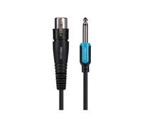 PROSOUND XLR Female Connector to 1/4" 6.35mm 2 Pole Jack Plug Cable, 3m
