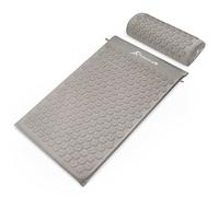 ProsourceFit Acupressure Mat and Pillow Set for Back/Neck Pain Relief and Muscle Relaxation, Large - Gray/Gray