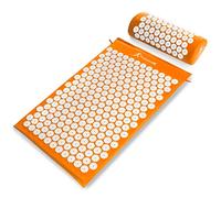 ProsourceFit Acupressure Mat and Pillow Set for Back/Neck Pain Relief and Muscle Relaxation, Orange