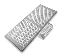 ProsourceFit Acupressure Mat and Pillow Set for Back/Neck Pain Relief and Muscle Relaxation, XL - Grey/White