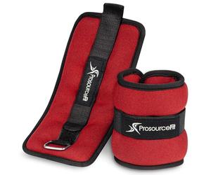 ProsourceFit Ankle, Wrist, Arm, and Leg Weights for Men and Women, Set of 2, 1.5lb each, Red