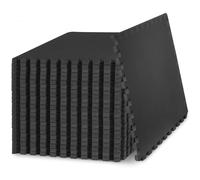 ProsourceFit Extra Thick Puzzle Exercise Mat, EVA Foam Interlocking Tiles for Protective, Cushioned Workout Flooring for Home and Gym Equipment, Black