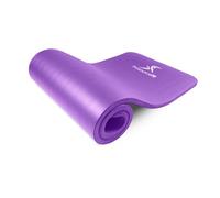 ProsourceFit Extra Thick Yoga and Pilates Mat ½” (13mm) or 1" (25mm), 71-inch Long High Density Exercise Mat with Comfort Foam and Carrying Strap, Grey