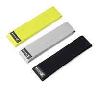 ProsourceFit Fabric Loop Resistance Bands Set with Anti-Slip Grip, Mini Workout Bands for Fitness Training to Tone Legs, Glutes and Booty, Green/Gray/Black