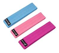 ProsourceFit Fabric Loop Resistance Bands Set with Anti-Slip Grip, Mini Workout Bands for Fitness Training to Tone Legs, Glutes and Booty
