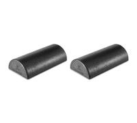 ProsourceFit High Density Half-Round Foam Roller, 12-inch x 3-Inch,Black Diameter (Pack of 2)