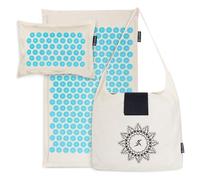 ProsourceFit Ki Acupressure Mat and Pillow Set with 100% Natural Linen for Back/Neck Pain Relief and Muscle Relaxation