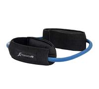 ProsourceFit Leg Resistance Exercise Band Heavy Duty Tube, 15-20 pounds with Padded Ankle Cuffs for Lower Body Workouts