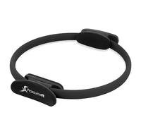 ProsourceFit Pilates Resistance Ring, 14" Diameter with Dual Grip Handles for Core Strength, Thigh Toning, Black