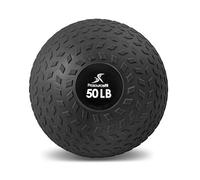 ProsourceFit Slam Medicine Balls 5, 10, 15, 20, 25, 30, 50lbs Smooth and Tread Textured Grip Dead Weight Balls for Strength and Conditioning Exercises, Cardio and Core Workouts