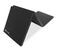 ProsourceFit Tri-Fold Folding Thick Exercise Mat 6’x2’ with Carrying Handles for MMA, Gymnastics Core Workouts, Black