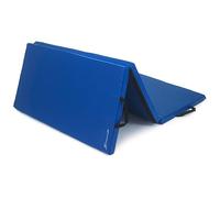 ProsourceFit Tri-Fold Folding Thick Exercise Mat 6’x4’ with Carrying Handles for Tumbling, Martial Arts, Gymnastics, Stretching, Core Workouts, Blue